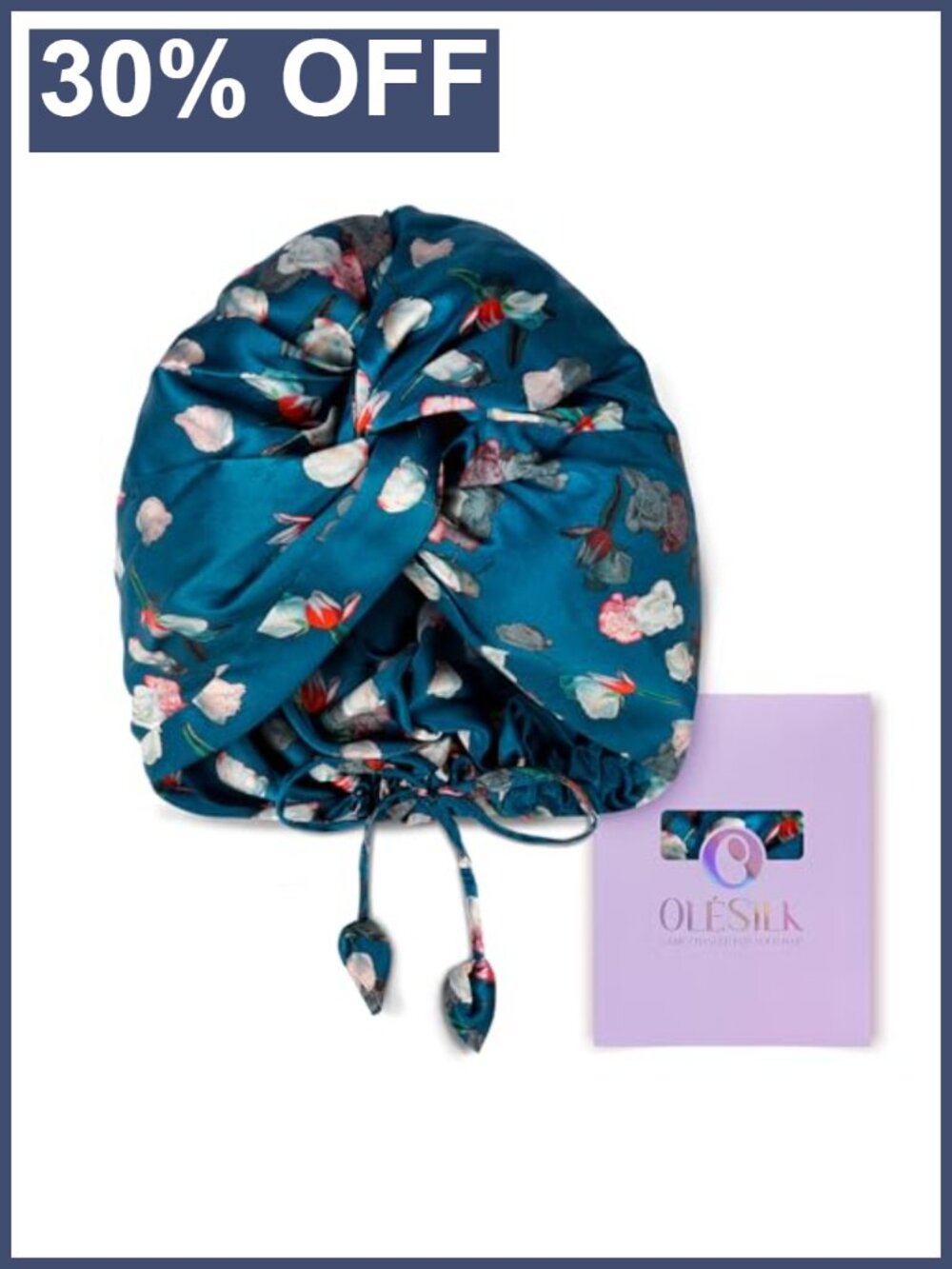100% Mulberry Silk Hair Bonnet Adjustable Sleep Cap for Curls